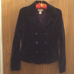 Navy Blue Velvet Soft Blazer Sz. Small